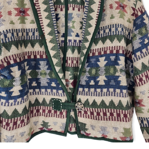 Vintage Southwestern Print Tapestry Jacket - Picture 3 of 6